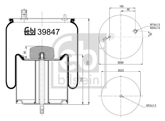 Пневматична підвіска FEBI BILSTEIN 39847 - zapix