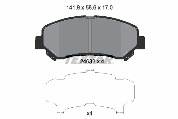 Тормозные колодки дисковые TEXTAR 2463201