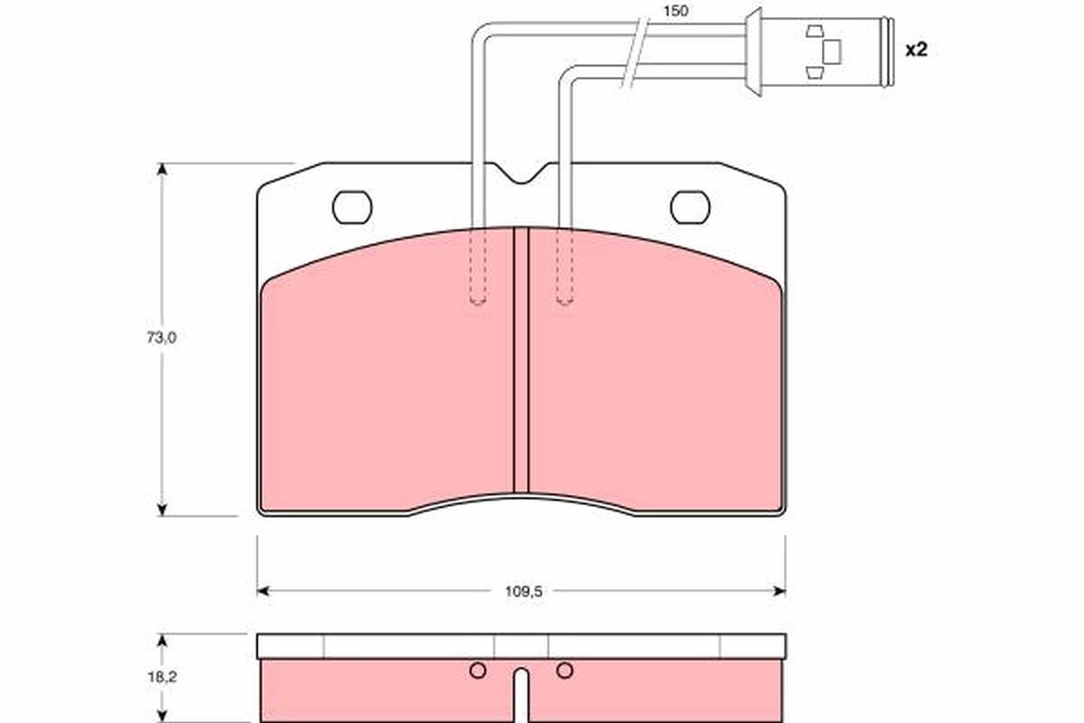 Гальмівні колодки дискові TRW GDB1152 - zapix