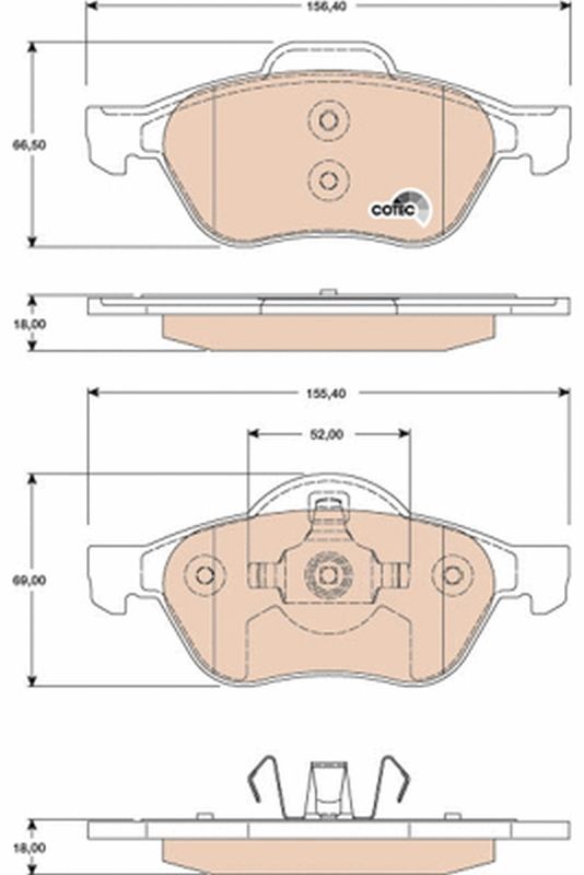 Гальмівні колодки дискові TRW GDB1787 - zapix