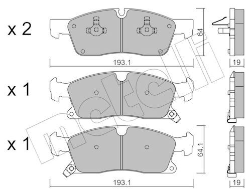 Гальмівні колодки дискові METELLI 2209270 - zapix