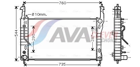 Радіатор охолодження двигуна AVA QUALITY COOLING OLA2424 - zapix