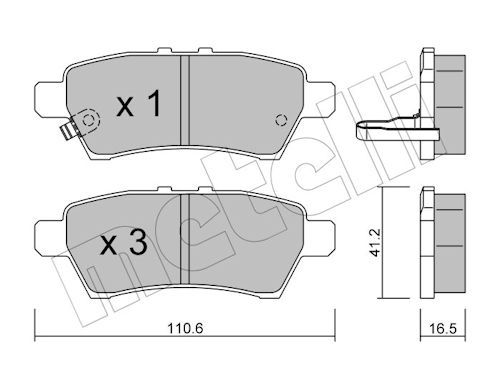Гальмівні колодки дискові METELLI 2207440 - zapix