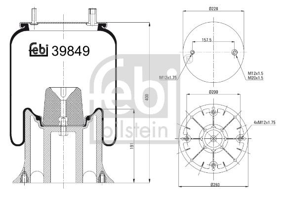 Пневматична підвіска FEBI BILSTEIN 39849 - zapix