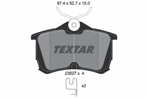Тормозные колодки дисковые TEXTAR 2352701