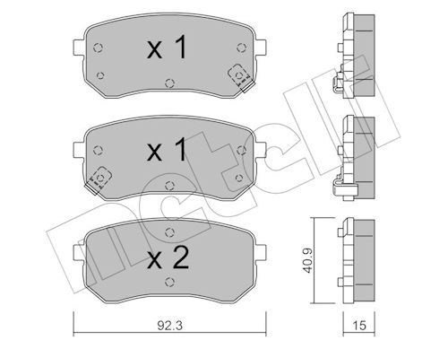 Гальмівні колодки дискові METELLI 2208150 - zapix
