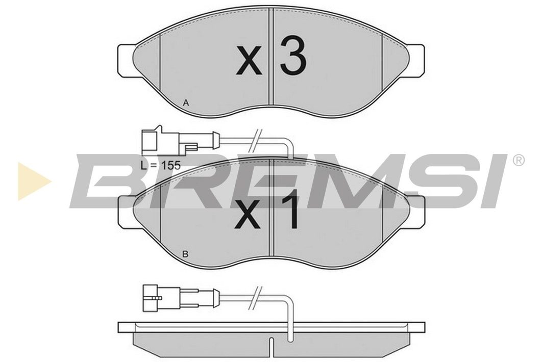 Тормозные колодки дисковые BREMSI BP3285