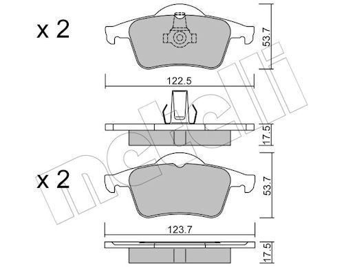 Гальмівні колодки дискові METELLI 2203480 - zapix