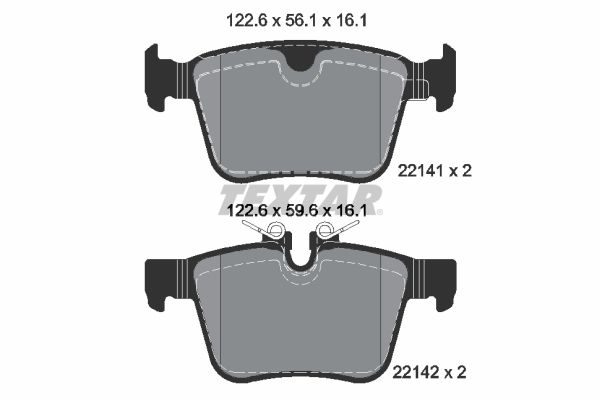 Тормозные колодки дисковые TEXTAR 2214101