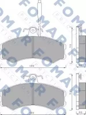 Гальмівні колодки дискові FOMAR FRICTION FO453081 - zapix