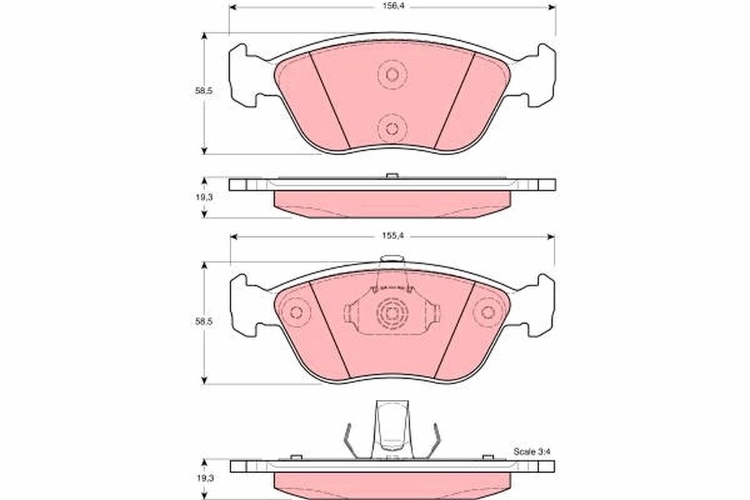 Гальмівні колодки дискові TRW GDB1406 - zapix