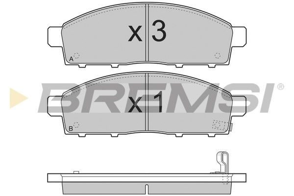 Гальмівні колодки дискові BREMSI BP3296 - zapix