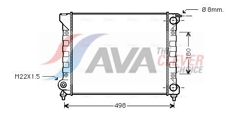 Радіатор охолодження двигуна AVA QUALITY COOLING VNA2040 - zapix