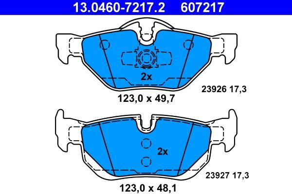 Гальмівні колодки дискові ATE 13046072172 - zapix