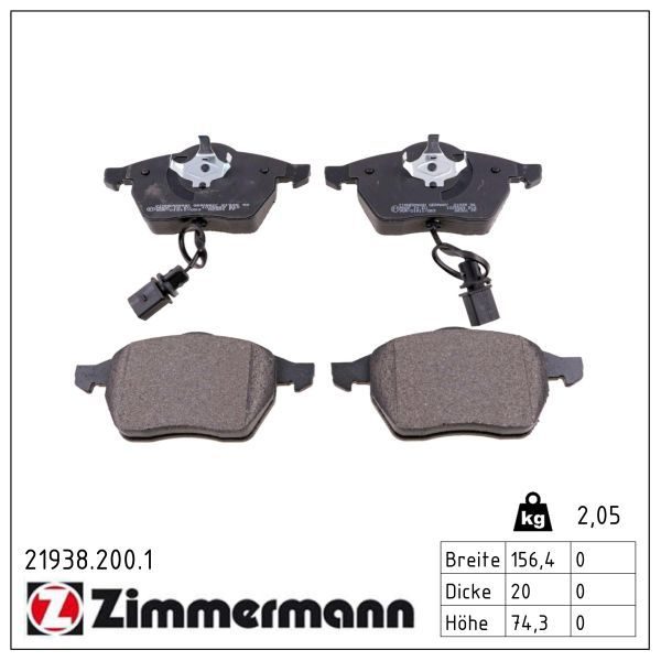 Гальмівні колодки дискові ZIMMERMANN 219382001 - zapix