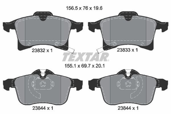 Гальмівні колодки дискові TEXTAR 2383201