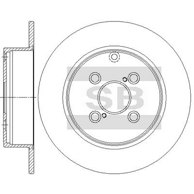 Гальмівний диск HI-Q SD4936 - zapix