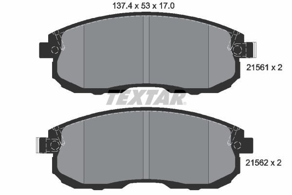 Гальмівні колодки дискові TEXTAR 2156201