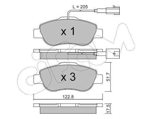 Гальмівні колодки дискові CIFAM 8226381 - zapix