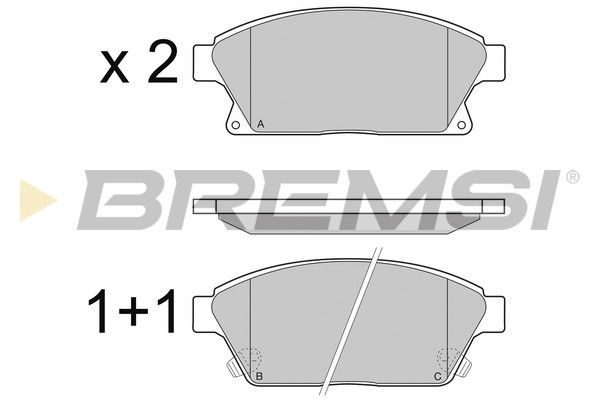 Гальмівні колодки дискові BREMSI BP3405