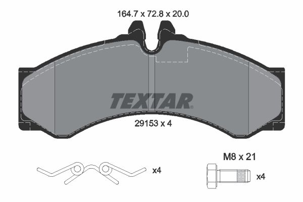 Гальмівні колодки дискові TEXTAR 2915301