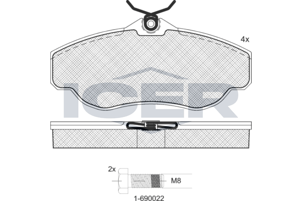 Гальмівні колодки дискові ICER 141145700 - zapix