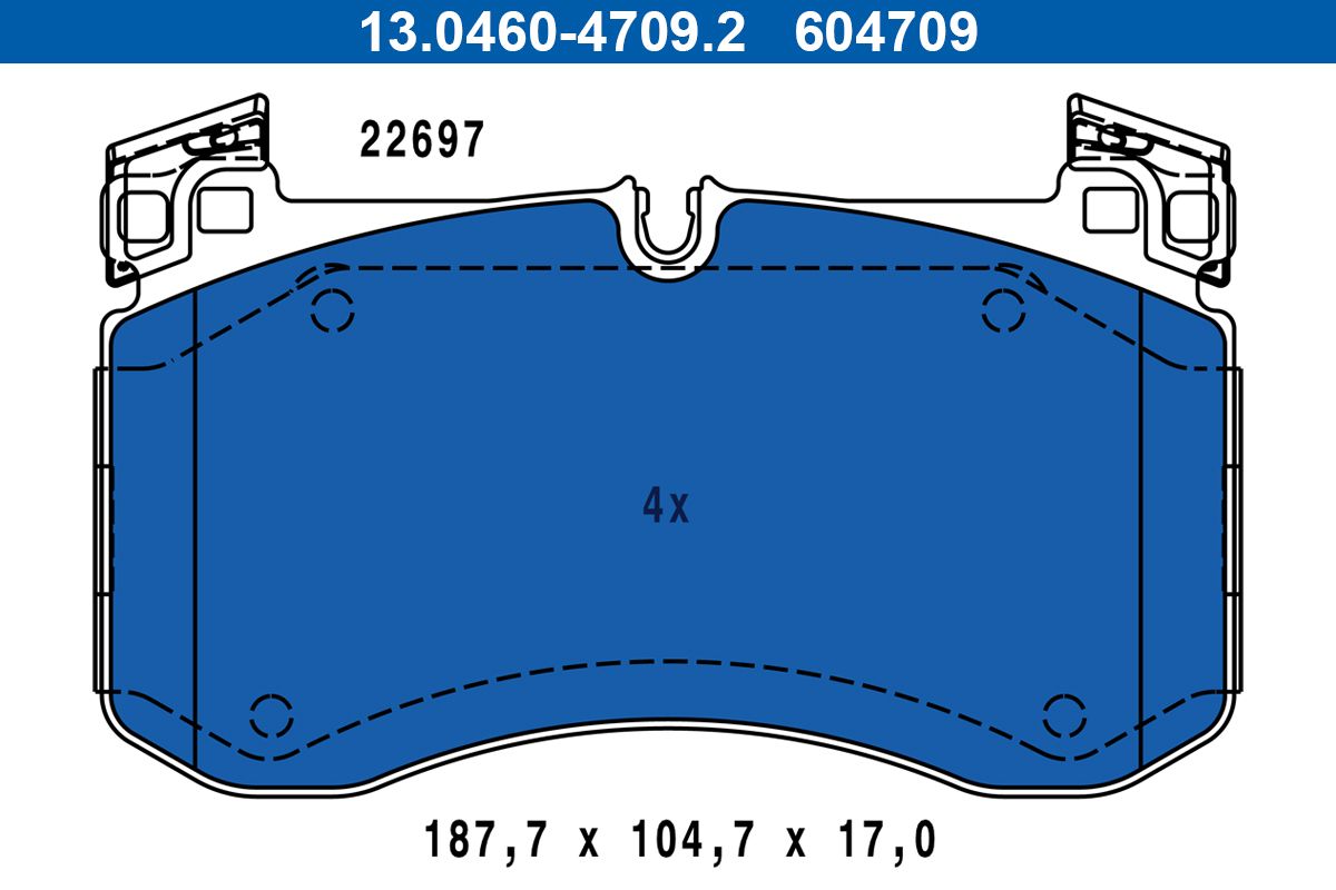 Гальмівні колодки дискові ATE 13046047092 - zapix