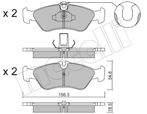 Гальмівні колодки дискові METELLI 2203110 - zapix