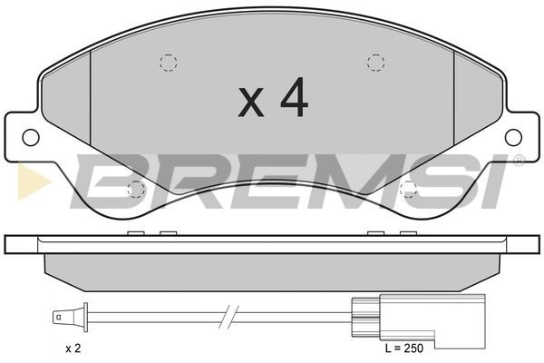 Гальмівні колодки дискові BREMSI BP3273