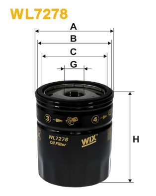Масляный фильтр WIX FILTERS WL7278