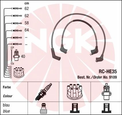 Кабелі запалювання NGK 9109 - zapix