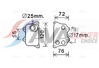 Оливний радіатор двигуна AVA QUALITY COOLING VN3390 - zapix