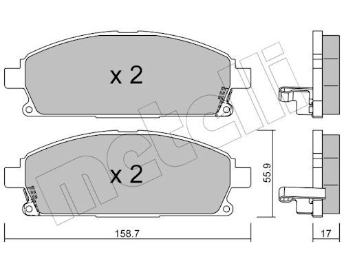 Гальмівні колодки дискові METELLI 2204061 - zapix