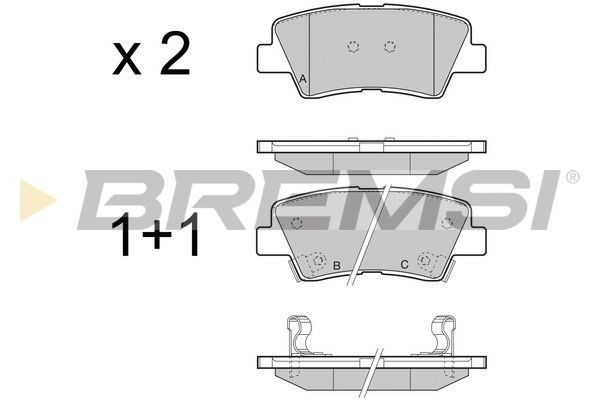 Гальмівні колодки дискові BREMSI BP3456