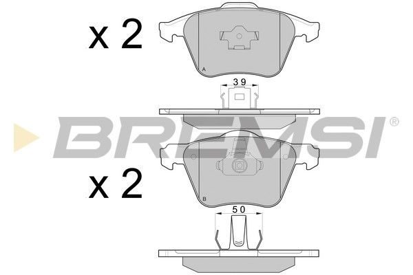 Гальмівні колодки дискові BREMSI BP3062 - zapix