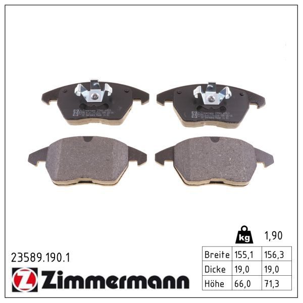 Гальмівні колодки дискові ZIMMERMANN 235891901 - zapix