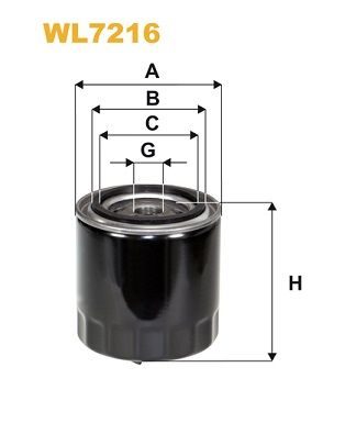 Оливний фільтр WIX FILTERS WL7216