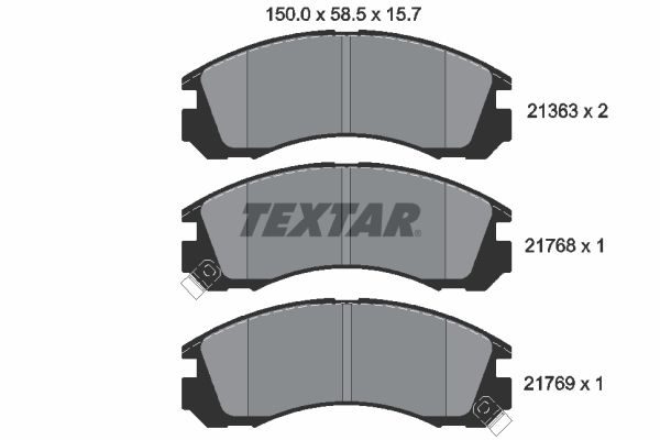 Тормозные колодки дисковые TEXTAR 2136301