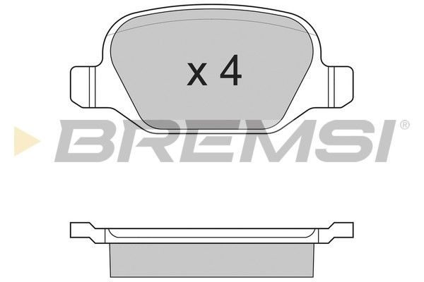 Гальмівні колодки дискові BREMSI BP2890