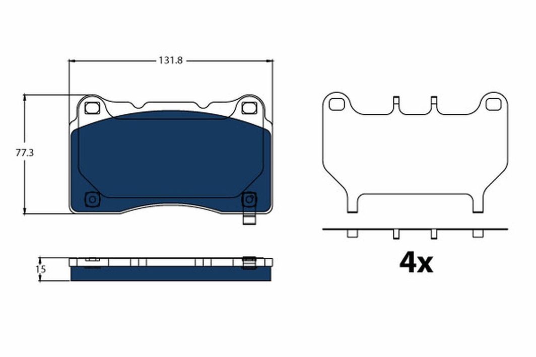 Гальмівні колодки дискові TRW GDB2198BTE - zapix