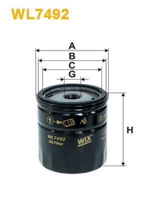 Оливний фільтр WIX FILTERS WL7492