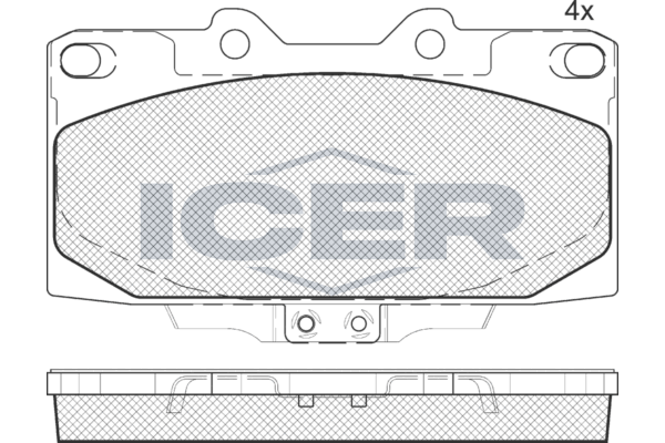 Гальмівні колодки дискові ICER 181733203 - zapix