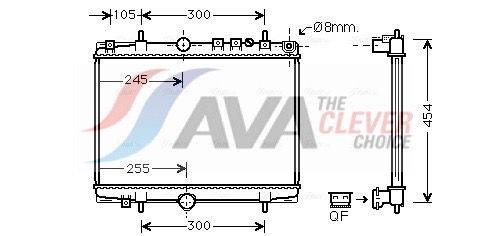 Радіатор охолодження двигуна AVA QUALITY COOLING PE2234 - zapix