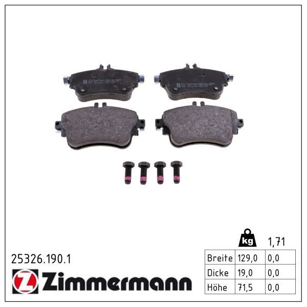 Гальмівні колодки дискові ZIMMERMANN 253261901 - zapix