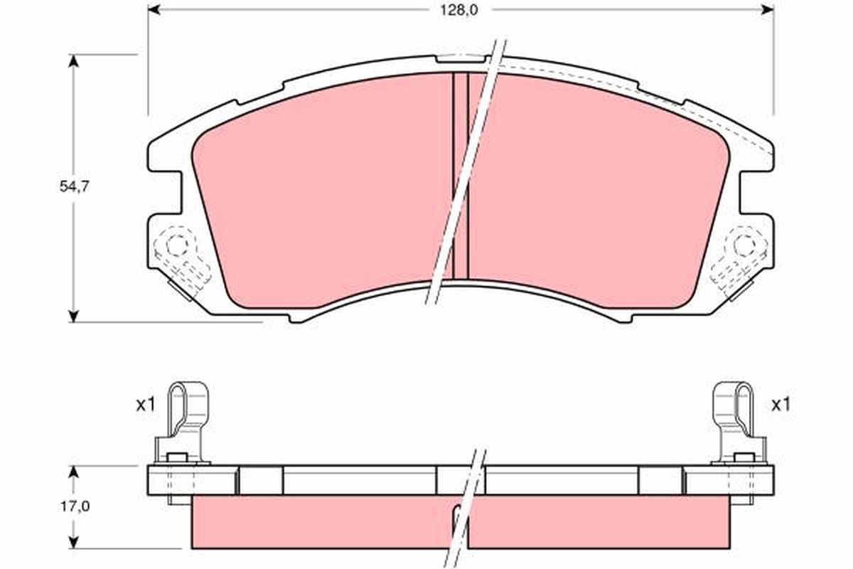 Гальмівні колодки дискові TRW GDB989 - zapix