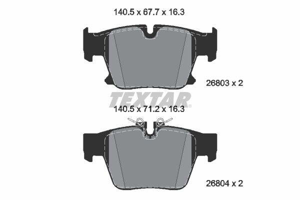 Гальмівні колодки дискові TEXTAR 2680301 - zapix