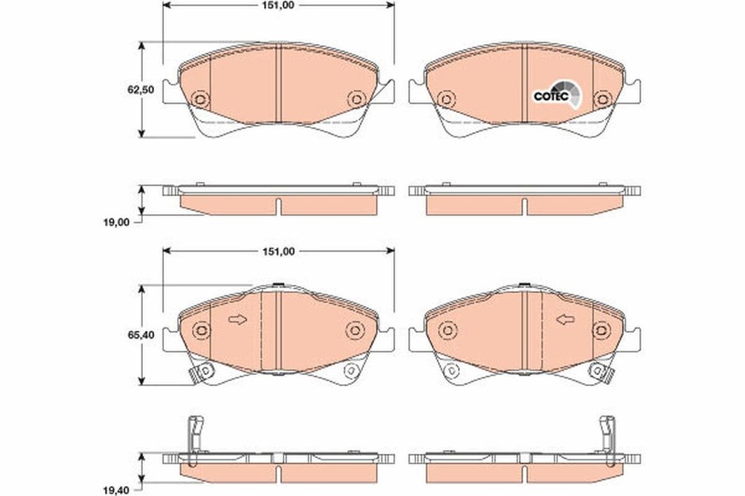Гальмівні колодки дискові TRW GDB3479 - zapix