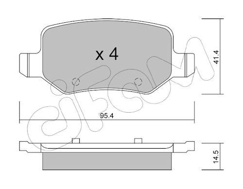 Гальмівні колодки дискові CIFAM 8225650 - zapix
