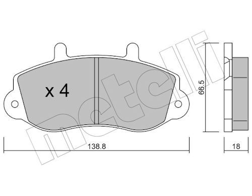 Гальмівні колодки дискові METELLI 2202640 - zapix