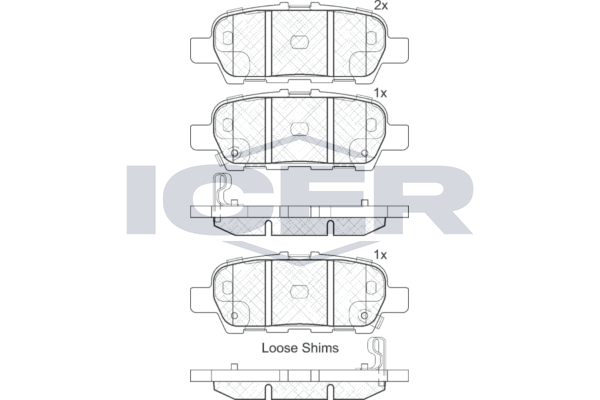 Гальмівні колодки дискові ICER 181901203 - zapix